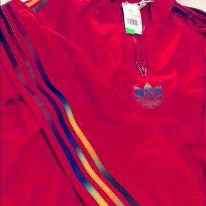 Cropped halfzip sweat jacket